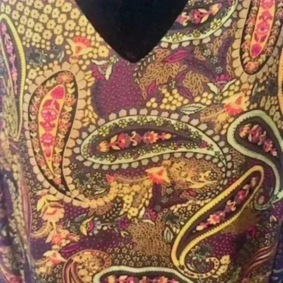 Deep Mahagony-Paisley Top - Picture 4 of 5